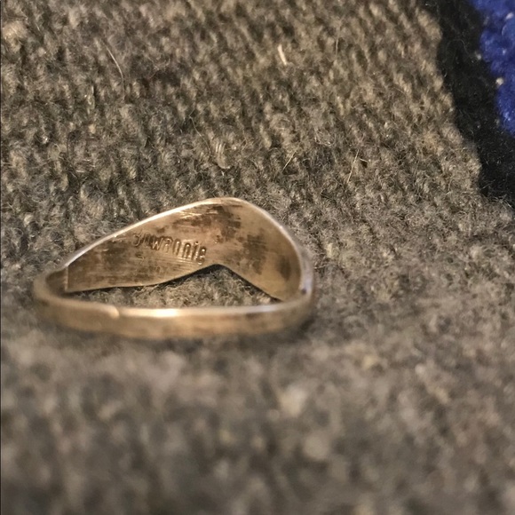 Vintage Zuni inlaid ring (signed) - Picture 3 of 3